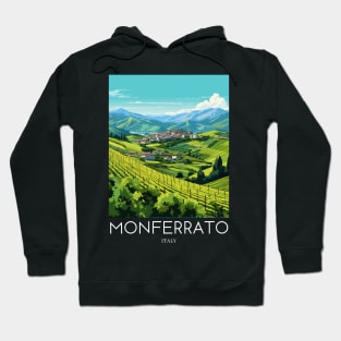 A Pop Art Travel Print of Monferrato - Italy Hoodie